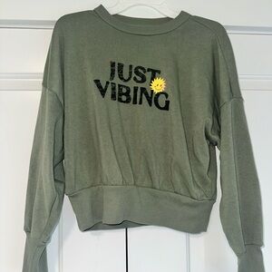 Old Navy Just Vibing Olive Green Women's Top